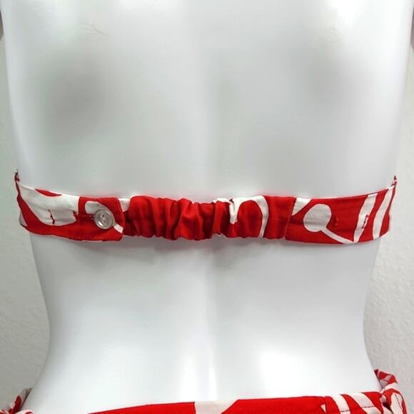 Vintage 2 Piece Cotton Hawaiian Swim Set Size XSmall - Picture 7 of 11